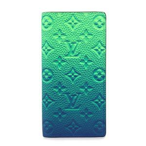 Louis Vuitton Long Wallet Blue Green Bleu Vert